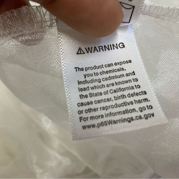 NEW Love J white organza sheer faux wrap peplum top blouse XL - Picture 12 of 13